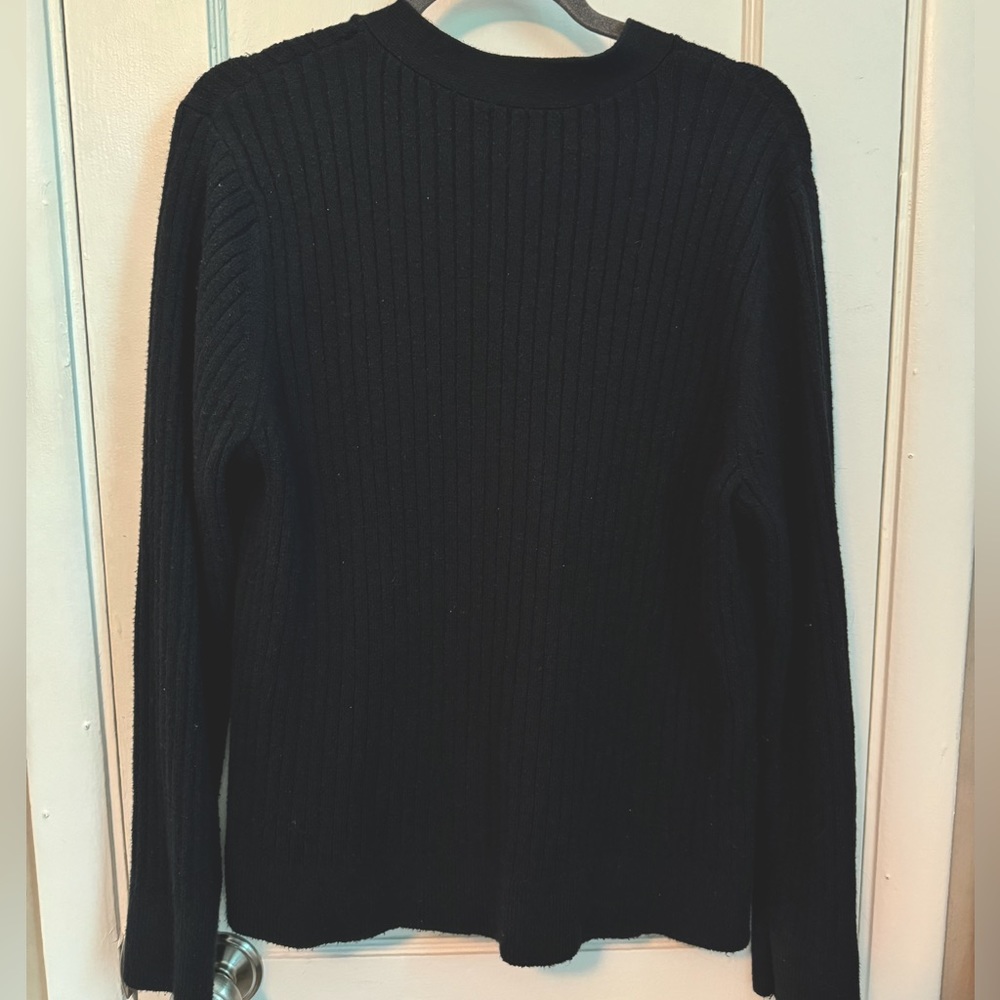 LOFT Ribbed Cardigan with Buttons - Picture 3 of 3